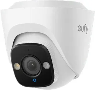 eufy PoE Turret-Überwachungskamera E41, kabelgebundene Outdoor-Kamera, 4K UHD, 122° Weitwinkel, F1.6 Farbnachtsicht, 24/7-Aufzeichnung, KI-Erkennung für Personen/Fahrzeuge/Tiere, rote/blau Warntonle, Stecker
