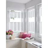 Querbehang HEINE HOME Gr. 2, weiß, B:120cm H:30cm, Polyester, Gardinen