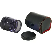 Ideal Tek LE.003UV.ITU 10X Lupe mit mm-Skala, 8 UV LED Handlupe mit LED-Beleuchtung Vergrößerungsfaktor: 10 x Linsengröße: (Ø) 30 mm Schwarz