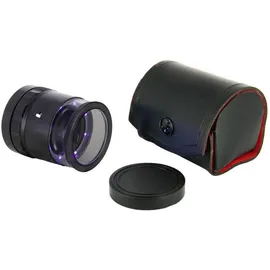 Ideal Tek LE.003UV.ITU 10X Lupe mit mm-Skala, 8 UV LED Handlupe mit LED-Beleuchtung Vergrößerungsfaktor: 10 x Linsengröße: (Ø) 30 mm Schwarz