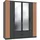 WIMEX Drehtürenschrank Lübeck 180 x 199 x 58 cm Schwarz/Graphit
