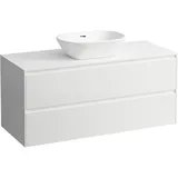 Laufen LANI Schubladenelement, 1 Ausschnitt mittig, 1180x495x525mm, H4043311122601, Farbe: Weiß matt