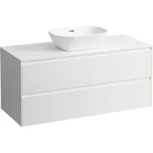 Laufen LANI Schubladenelement, 1 Ausschnitt mittig, 1180x495x525mm, H4043311122601, Farbe: Weiß matt