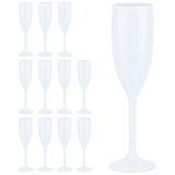 Relaxdays 12x Sektgläser, Weingläser, Weiss