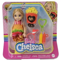 Barbie Chelsea im Burger-Kostüm soritert