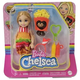 Barbie Chelsea im Burger-Kostüm soritert