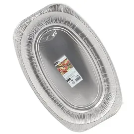 Papstar Starpak Servierplatten, Alu oval 35 cm x 24,5 cm