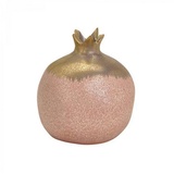 mitienda Vase aus Keramik Granatapfel Pink/Rosa, gold - Rosa