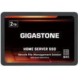 Gigastone Home NAS SSD 2TB 24/7 Dauerhaft TLC Hohe Dauerhaltbarkeit Persönlicher Server Cloud Datenspeicher RAID 3D NAND 2,5 Zoll SATA III Interne Solid State Festplatten