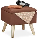 Relaxdays Hocker mit Stauraum 10029605_93 braun