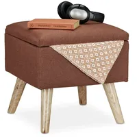 Relaxdays Hocker mit Stauraum 10029605_93 braun