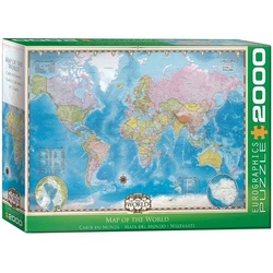 Eurographics 8220-0557 - EuroGraphics Map of the World, Puzzle, 2.000 Teile