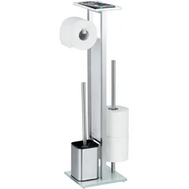 Wenko Stand WC-Garnitur Debar mit Ablage Edelstahl