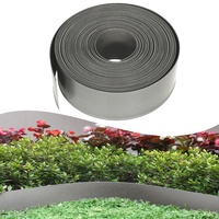 YRHome Rasenkante Kunststoff Beeteinfassung Mähkante Rolle -20m Lang 12cm Hoch Beetumrandungen Garten Rasenmähkante für Raseneinfassung Blumenbeet Gartenumrandung, Grau