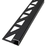 Dalsys Fliesenschiene Aluminium 2,5m x 125mm Eckprofil Schwarz