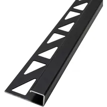 Dalsys Fliesenschiene Aluminium 2,5m x 125mm Eckprofil Schwarz