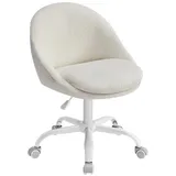 Songmics Homeoffice-Stuhl, Schminkstuhl aus Fleece, Schreibtischstuhl