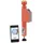 AT SensoTec Digitale Stützlastwaage STB 150 B mit Bluetooth und APP orange