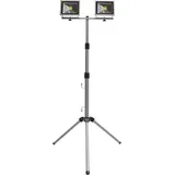 Orion91 - Teleskopstativ Mit 2x20w Verstellbaren Aluminium-led-außenprojektoren 4000k 7h Sevenon Outdoor