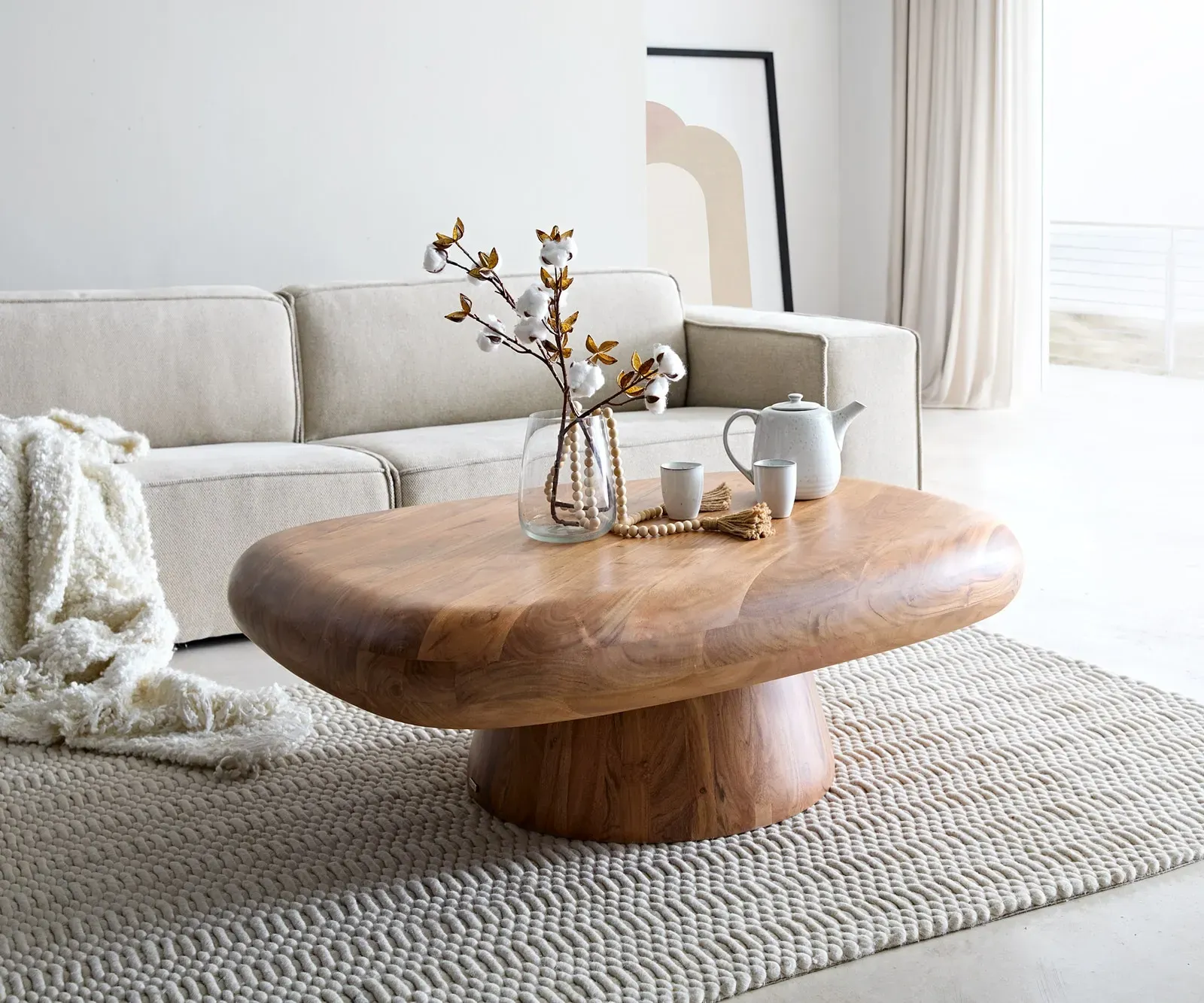 DELIFE Table-de-salon Maskat 120x90 cm acacia naturel, Tables basses