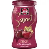 Schwartau Samt Winter-Edition Kirsche à la Zimtstern, Fruchtaufstrich ohne Stücke, 270g