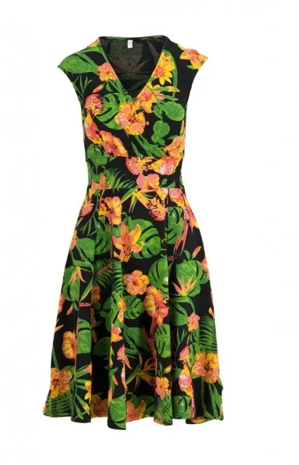 Blutsgeschwister Sommerkleid Shalala Tralala - tropical island XS