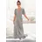 VIVANCE Maxikleid Blümchen Grau 46