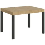 Ausziehbarer Tisch 80x120/204 cm Everyday Gestell Eiche Natur Anthrazit