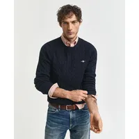 GANT Cable Pullover - Evening Blue - 2XL