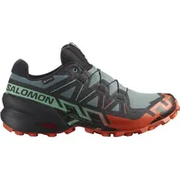 Salomon Speedcross 6 GTX - Trailrunning-Schuhe - Herren - Black/Green/Orange - 11,5 UK
