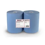 Plock GmbH Industrierolle, Quicky - 2-lagig, blau à recycling - 33cm - 2 Putztuchrollen