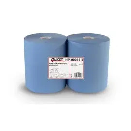 Plock GmbH Industrierolle, Quicky - 2-lagig, blau à recycling - 33cm - 2 Putztuchrollen