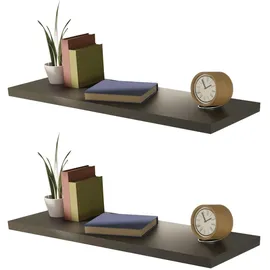 Mojawo Wandregal 120 x 23,5 x 3,8 cm Schwarz