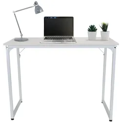 hjh OFFICE Schreibtisch WORKSPACE I Melaminharzbeschichtete Spanplatte, Gestell pulverbeschichteter Stahl