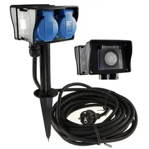 ChiliTec Gartensteckdose mit Zeitschaltuhr, IP44