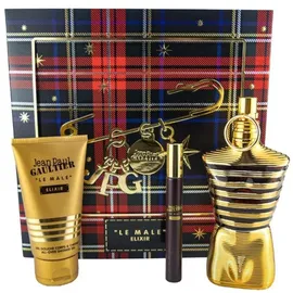Jean Paul Gaultier Le Male Christmas Edition Elixir Parfum 125 ml + Shower Gel 75 ml + Eau de Parfum 10 ml Geschenkset