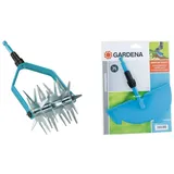 Gardena combisystem-Sternfräse: Gartenfräse zur Saatvorbereitung und Bodenlockerung & combisystem-Rasenkantenstecher: Praktischer Rasenkantenschneider mit korrosionsgeschütztem Stahlblatt