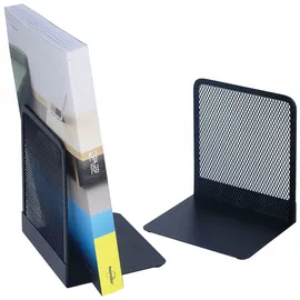 Wedo 651201 Buchstützen Office (2er Set, Drahtmetall) schwarz