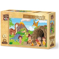 Heidi Cheese Line HeiDi Art 5868 Children's Puzzle 25pc.XL Wooden Prehistoric Family