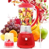 Standmixer 400w 1,5 L Kunststoff Mixer Smoothie Maker Blender,HY-Y44PL,Rot - Rot