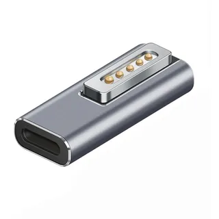 Votvlog USB C Magnet Adapter für MacBook Pro/Air, Magsafe 2 Magnetischer USB-C, Magnetische T-Spitze für MacBook Pro/Air, T-Tip-Adapter Buchse Typ-C zu Mags 2 Konverter Anschluss