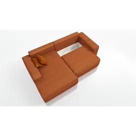 A&J MöbelLand Ecksofa TOR mit Schlaffunktion. Farbe: Terra. - Braun