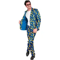 W WIDMANN MILANO Party Fashion - Party Anzug Herren, Set mit Jackett und Hose, 80er Jahre Kostüm für Karneval und Festival