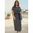 laura scott curve Maxikleid Gestreift Blau/Beige 42