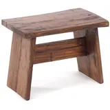 DESIGN DELIGHTS Hocker Mahagoni 40 x 31 x 25 cm Hellbraun