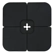vidaXL Schirmständer Kunststoff 60 L Schwarz