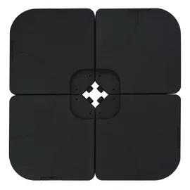 vidaXL Schirmständer Kunststoff 60 L Schwarz
