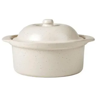 Broste Copenhagen Vig Ofenfeste Geschirr mit Deckel beige