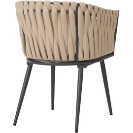 Mendler HWC-N38 Gartenstuhl 61 x 61 x 82 cm creme 2 St.
