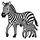 eXODA Weinglas Gravur Zebra mit Baby 0,35 l